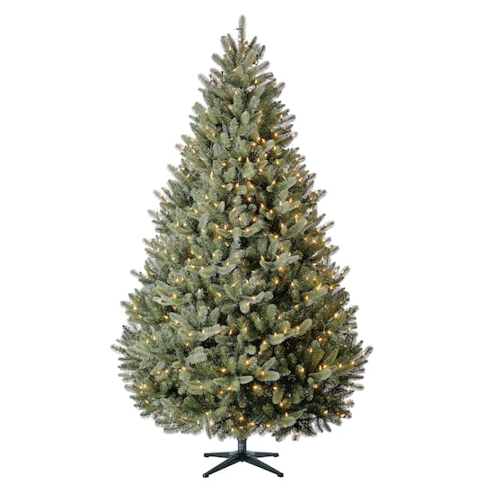 7.5-Feet Pre-Lit Aspen Pine Quick Set Artificial Christmas Tree with Warm White LED Lights by Ashland